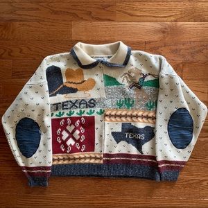 Vintage Knitted Texas Sweater